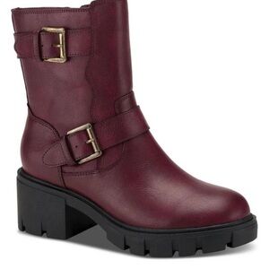 Women's Burgundy Ankle Boots